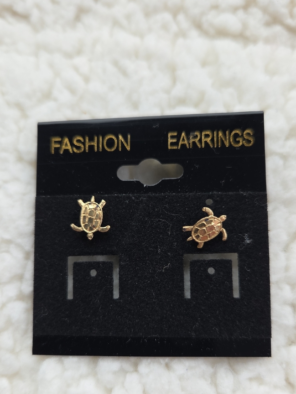 Gold Turtle Stud Earrings - Fashion Earrings NEW